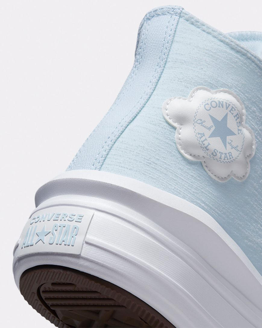 Girls' Converse Chuck Taylor All Star Move Cloud Patch High Top Platform Shoes Blue | AU 41359V